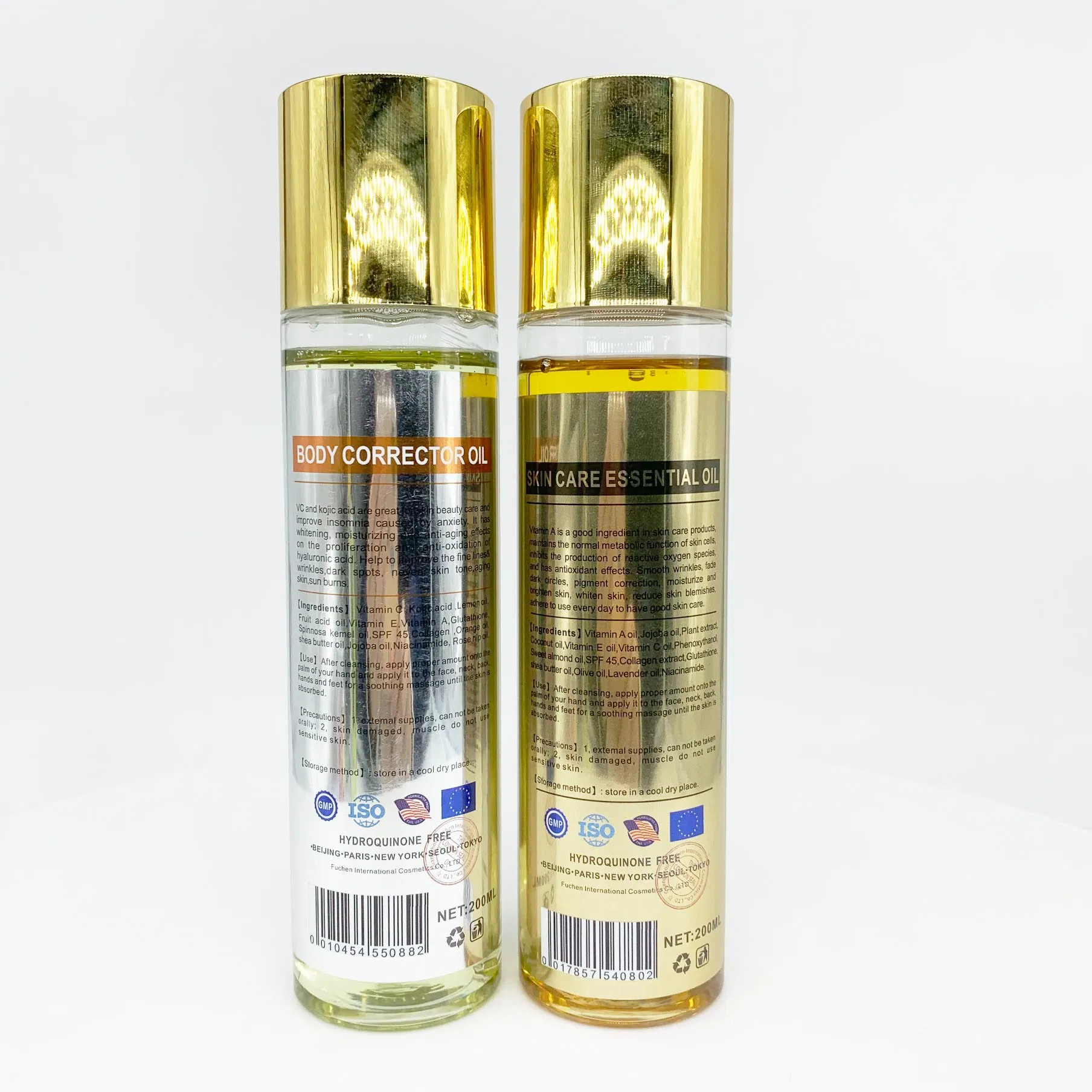 OEM Retinol +Ve Gluta up Double Care 4in1 Vitamin C Kojic Acid Skin Care Natural Plant Extract 200ml Essential Oil