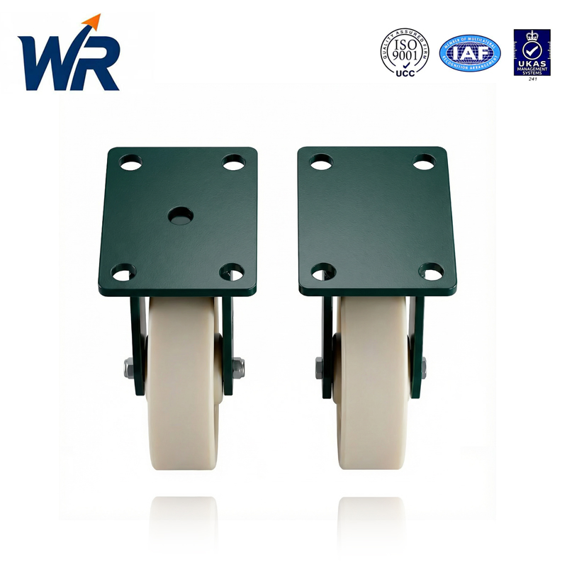 Heavy-Load Type / Double Ball Bearing Milky White Mc Nylon Industrial Caster Wheel