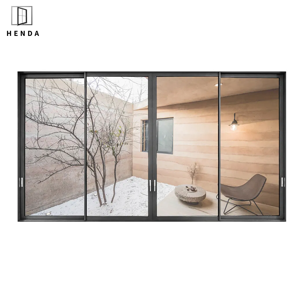 Hurricane Proof Impact High Quality Cheap Unbreakable Aluminum Balcony Patio Sliding Glass Door