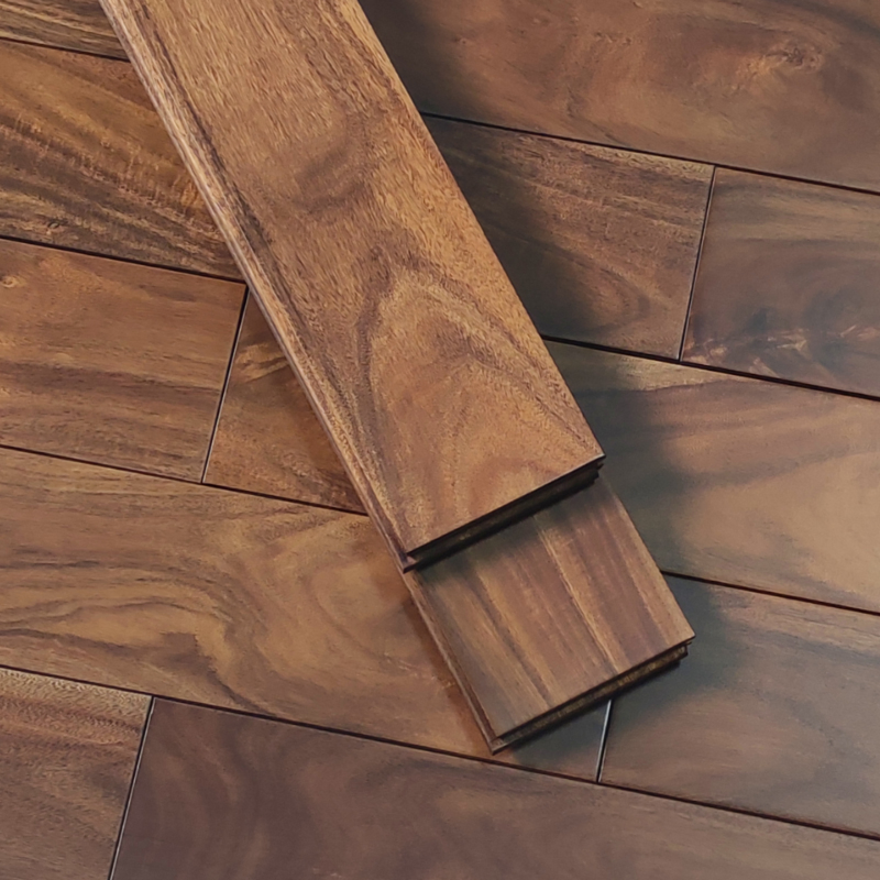Premium Herringbone Acacia Solid Wood Flooring for Elegant Living Rooms