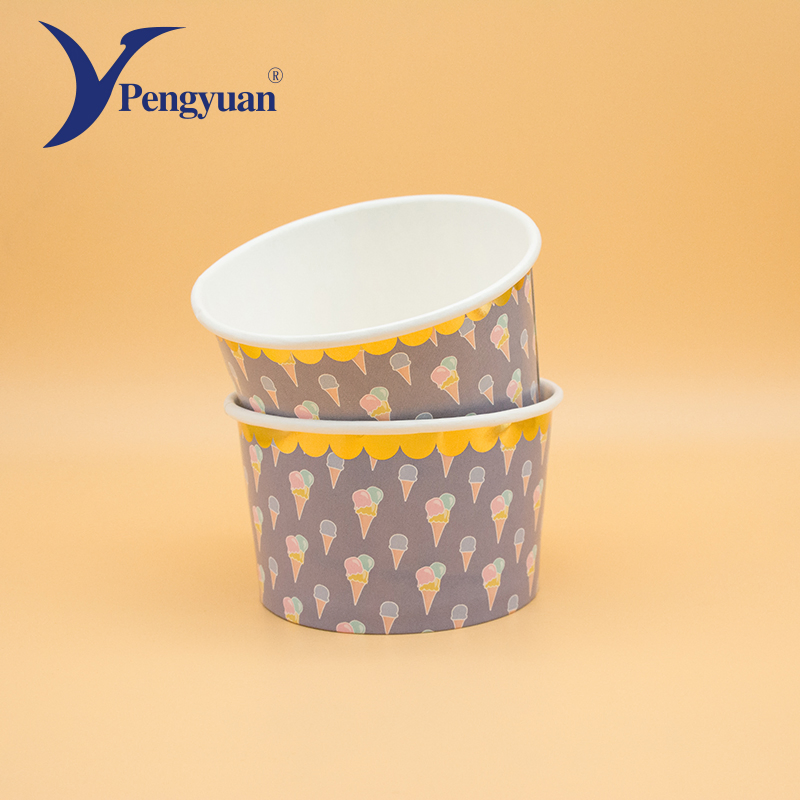 Customized Paper Cup Ice Cream Packaging Cup