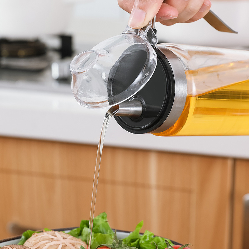 Olive Oil Dispenser Bottle Lead-Free Cruet Glass Bottle Bl15831