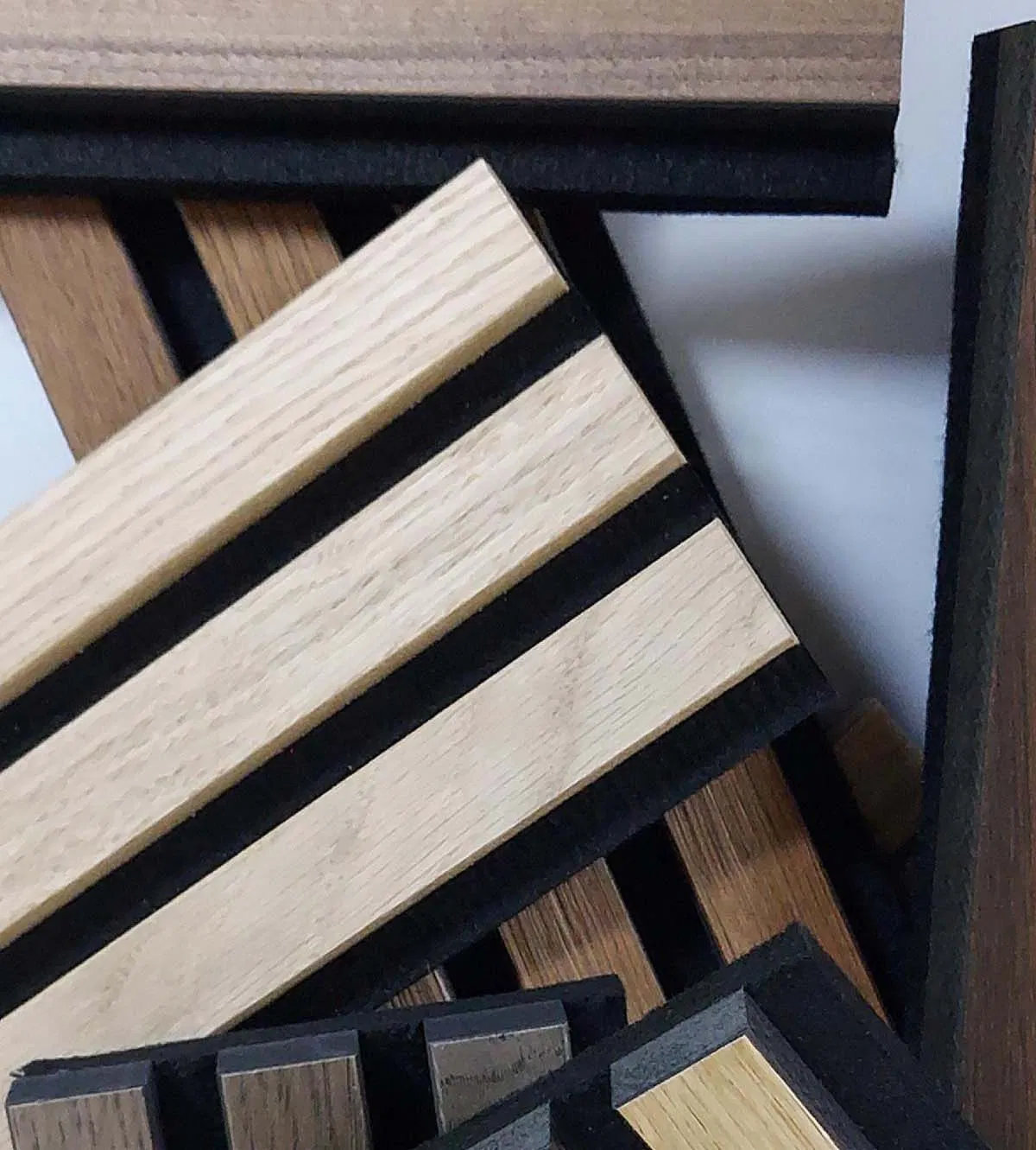AG. Acoustic Wall Covering MDF Wooden Strip Sound-Absorbing Board Pet Felt Slats Acoustic Paneling