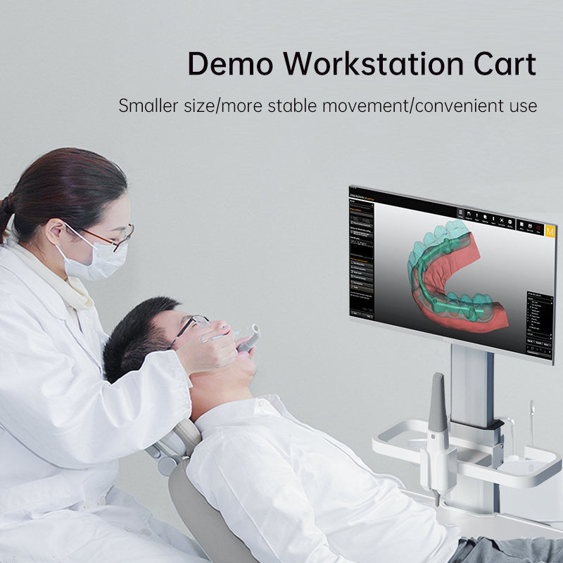 Versatile Dental Trolley on Wheels with Monitor and Scanner