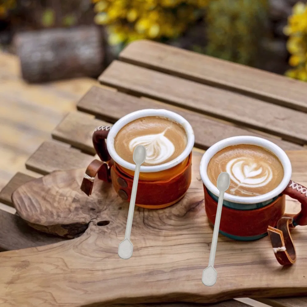High Quality Mini Biodegradable Eco-Friendly 130 mm Corn Disposable Coffee Stirring Spoon