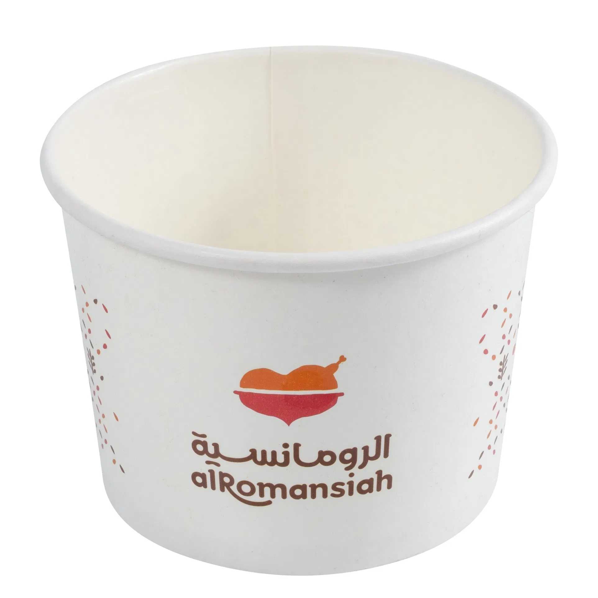 Disposable Food Container Waterproof and Grease Proof Brown Kraft Paper Soup Bowl with Paper Lid