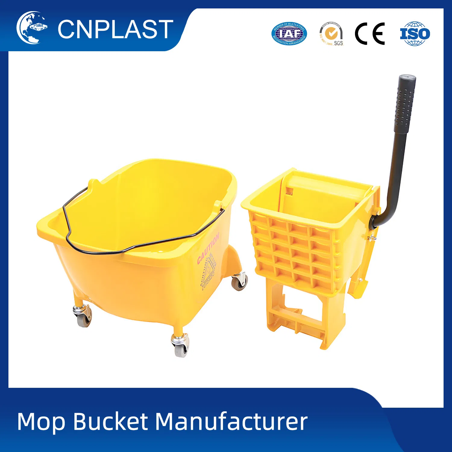 Wholesale Stable & Relaxed Plastic Mop Bucket for Cleaning Carts