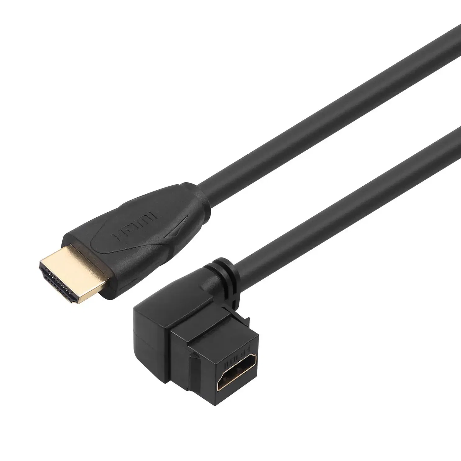 Customized HDMI Female to HDMI Male Keystone Style HDMI Adaptor Cable