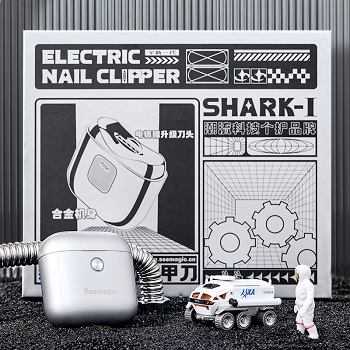 Seemagic Shark/Low Noise/2 in 1 /Portable /Polisher/Nail Cutter/Nail Trimmer