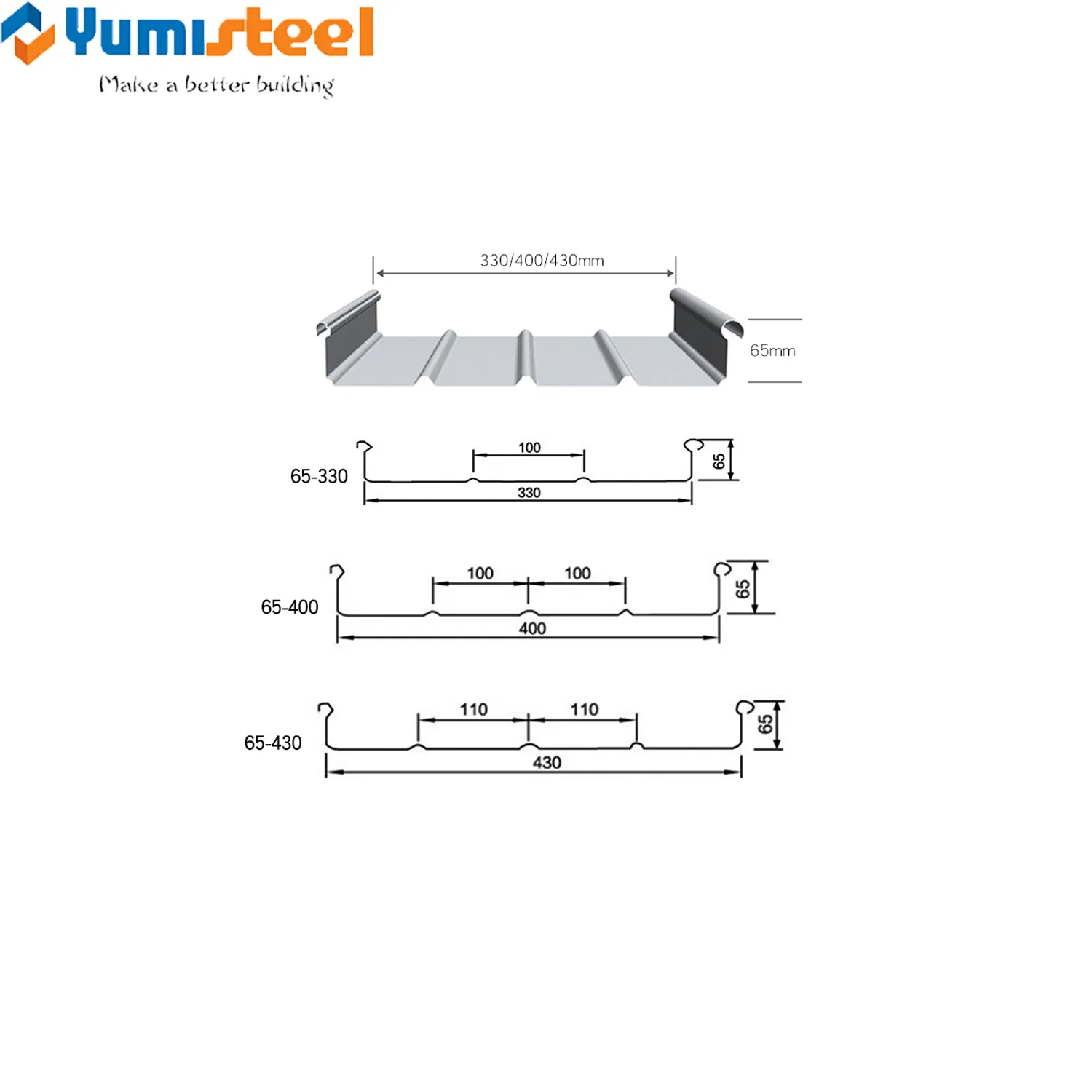 Aluminum Hidden Fastener Snap Lock Standing Seam Metal Roof Cladding Panels