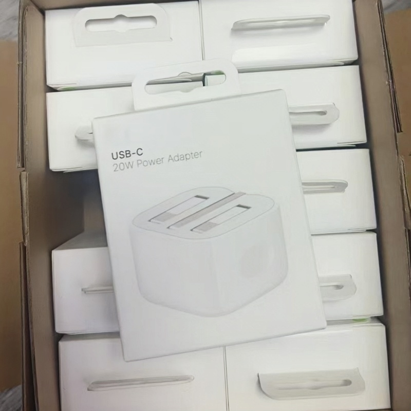 OEM High Quality Original Packing Phone Accessories Fast Charging Power Box 20W Supply UK Plug Power Adapter for iPhone Fast Type-C Wall Charger