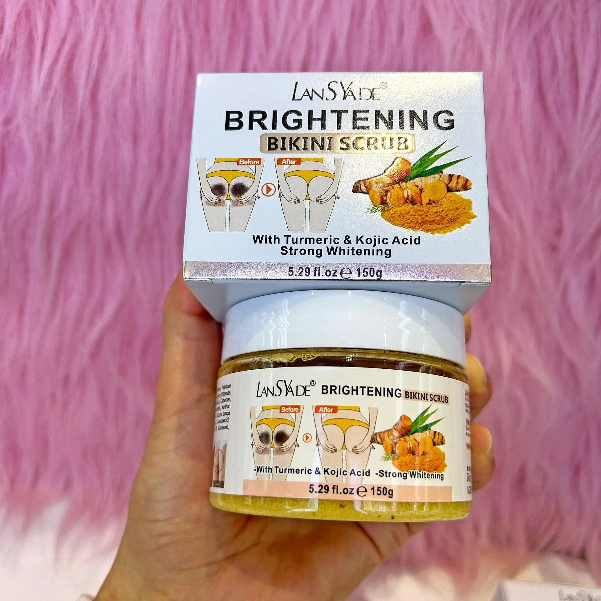Hot Selling Turmeric Acid Scrub Powerful Brightening and Whitening for Women's Private Areas Enhancing Bikini Body Scrub