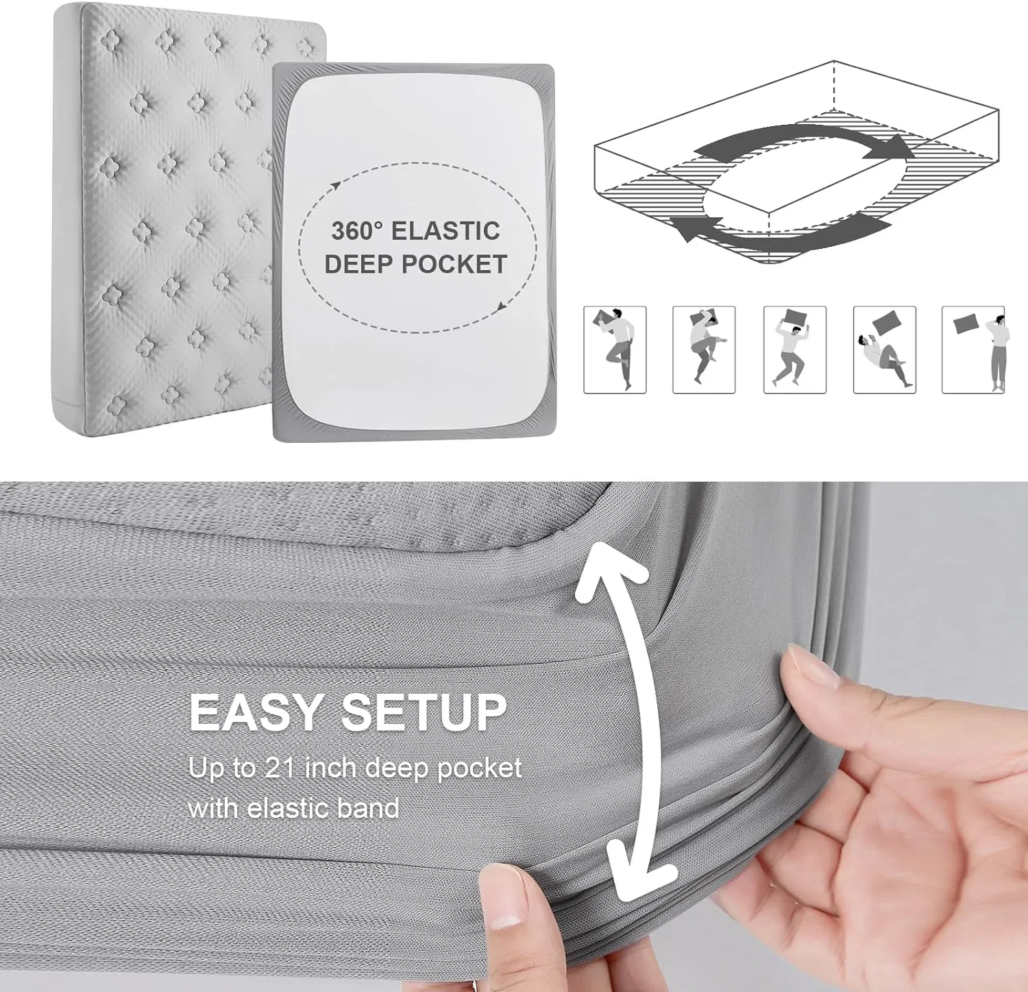 Premium Memory Foam Queen Mattress Topper with Moisture-Wicking Technology