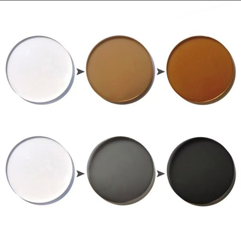 1.56 Photochromic Lenses Spin Coating Grey Lens Color Changing Anti Blue Light Ophthalmic Spectacle Optical Lenses