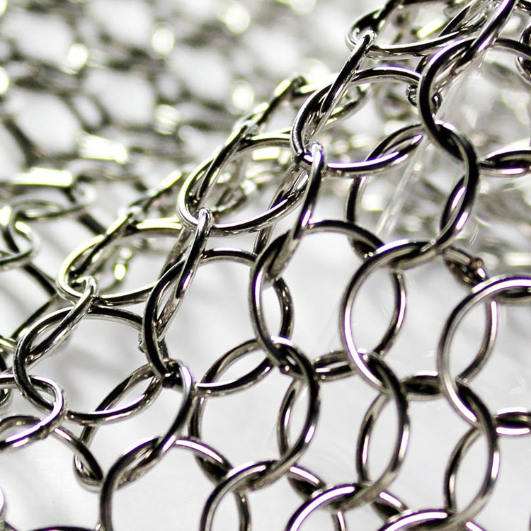 Decorative Chainmail Metal Ring Mesh Curtain for Space Divider and Window Curtain