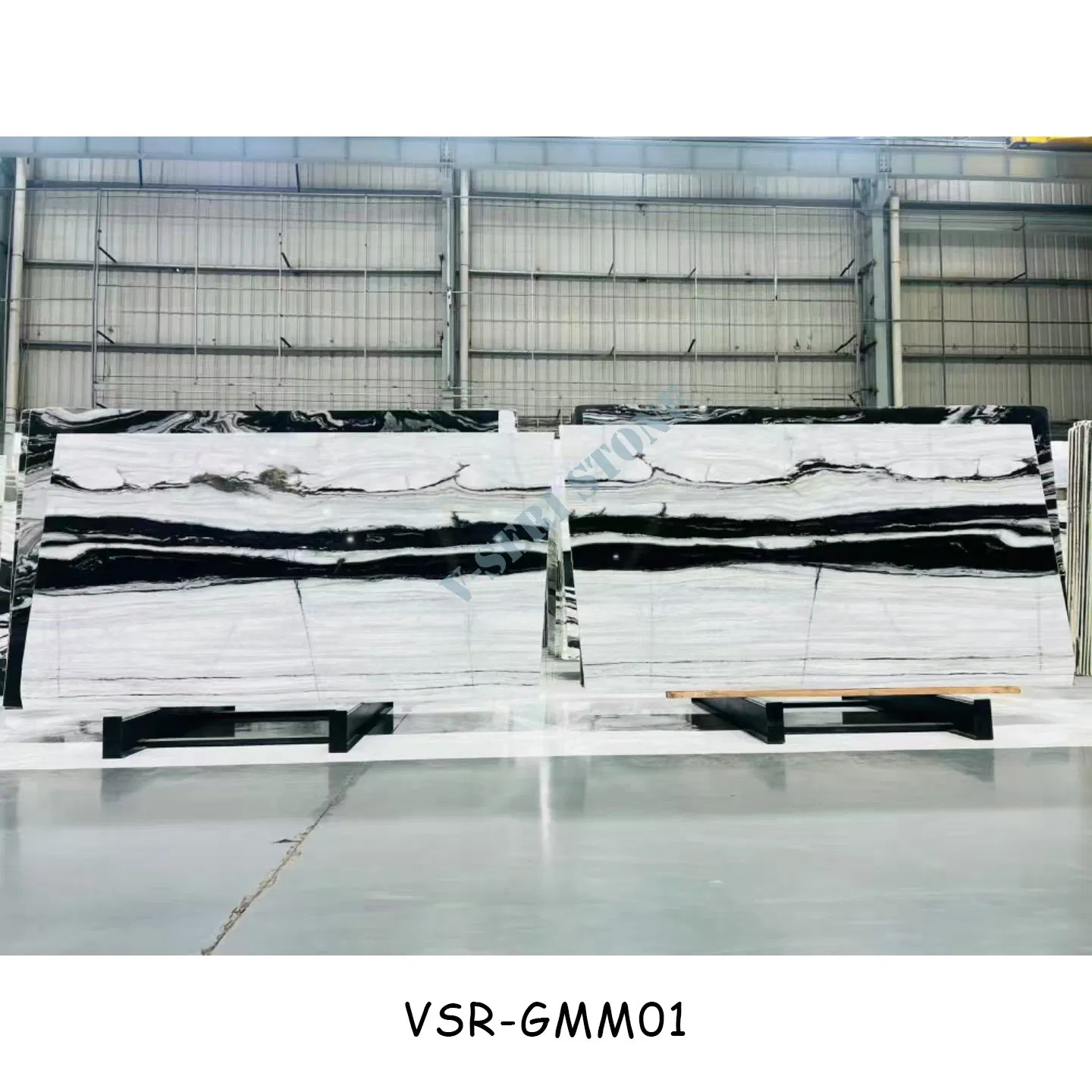 Natural Polished Black White Marble Slab for Kitchen and Bathroom