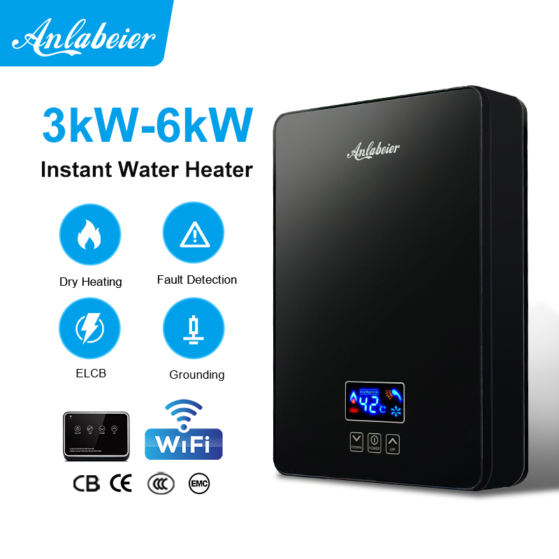 Проточный электрический водонагреватель для раковины и душа