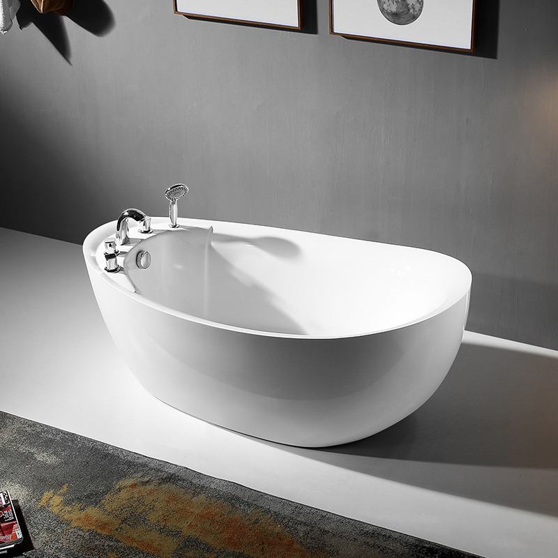 Hot Sale Good Design Acrylic Material Freestanding Corner Bathtub