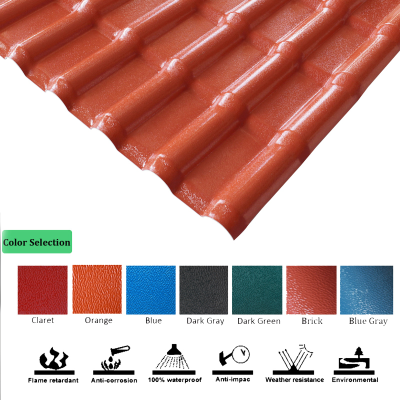 Roofing Tiles Teja PVC Plastic Telha Corrugated Plastic UPVC Roofing Sheet