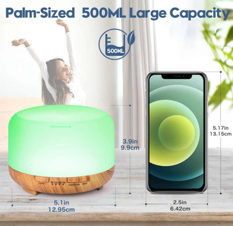 500ml Essential Oil Diffusers for Essential Oils Large Room Home