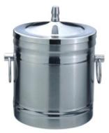 Hotel Room Stainless Steel 1.2L Brushed and Polished Ice Bucket