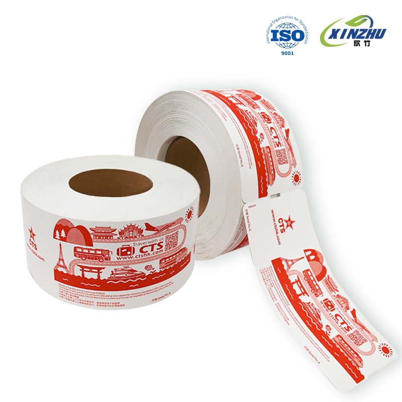Air Ticket 210GSM Eco Thermal Cardboard Self-Adhesive Boarding Pass Blank Label Material