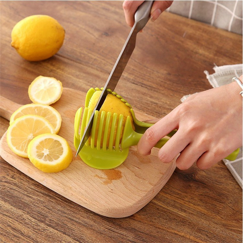 Fruit Lemon Slicer Plastic ABS Fruit Splitter with Handle Tomato Slicer Household Fruit Cutter Tool