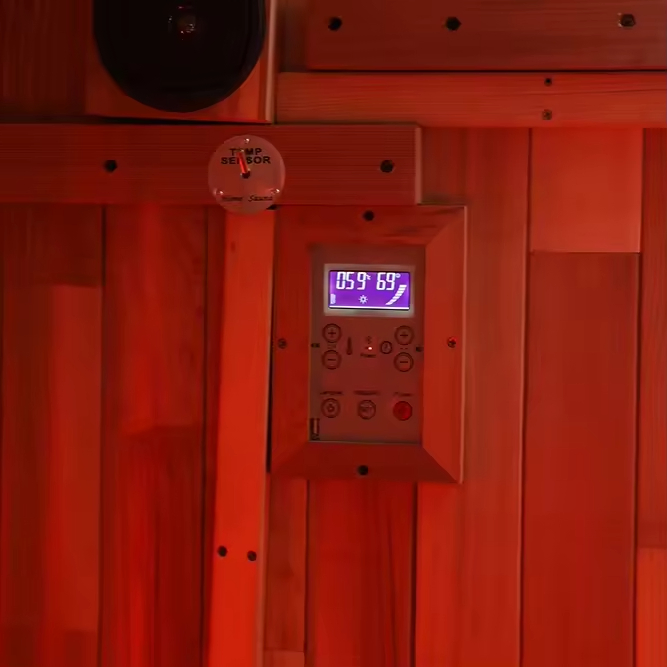 Бочковая сауна из красного кедра с инфракрасным обогревателем