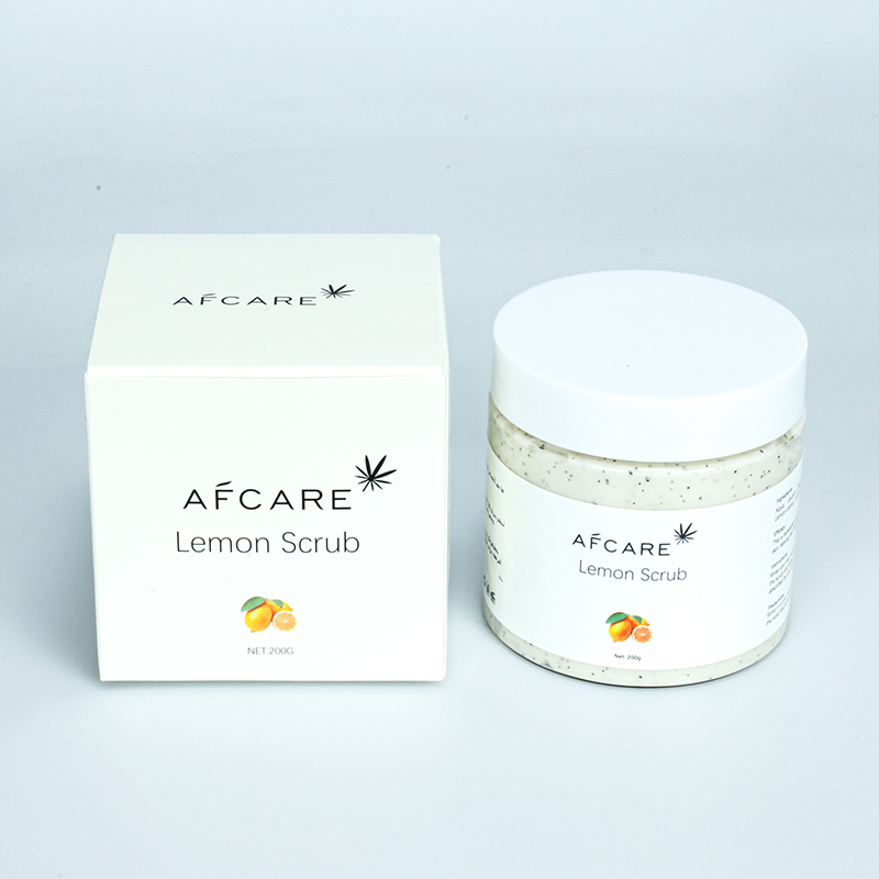Organic Extract Oil-Control Moisturizing Firming Whitening Exfoliate Lemon Salt Face Body Scrub 200g