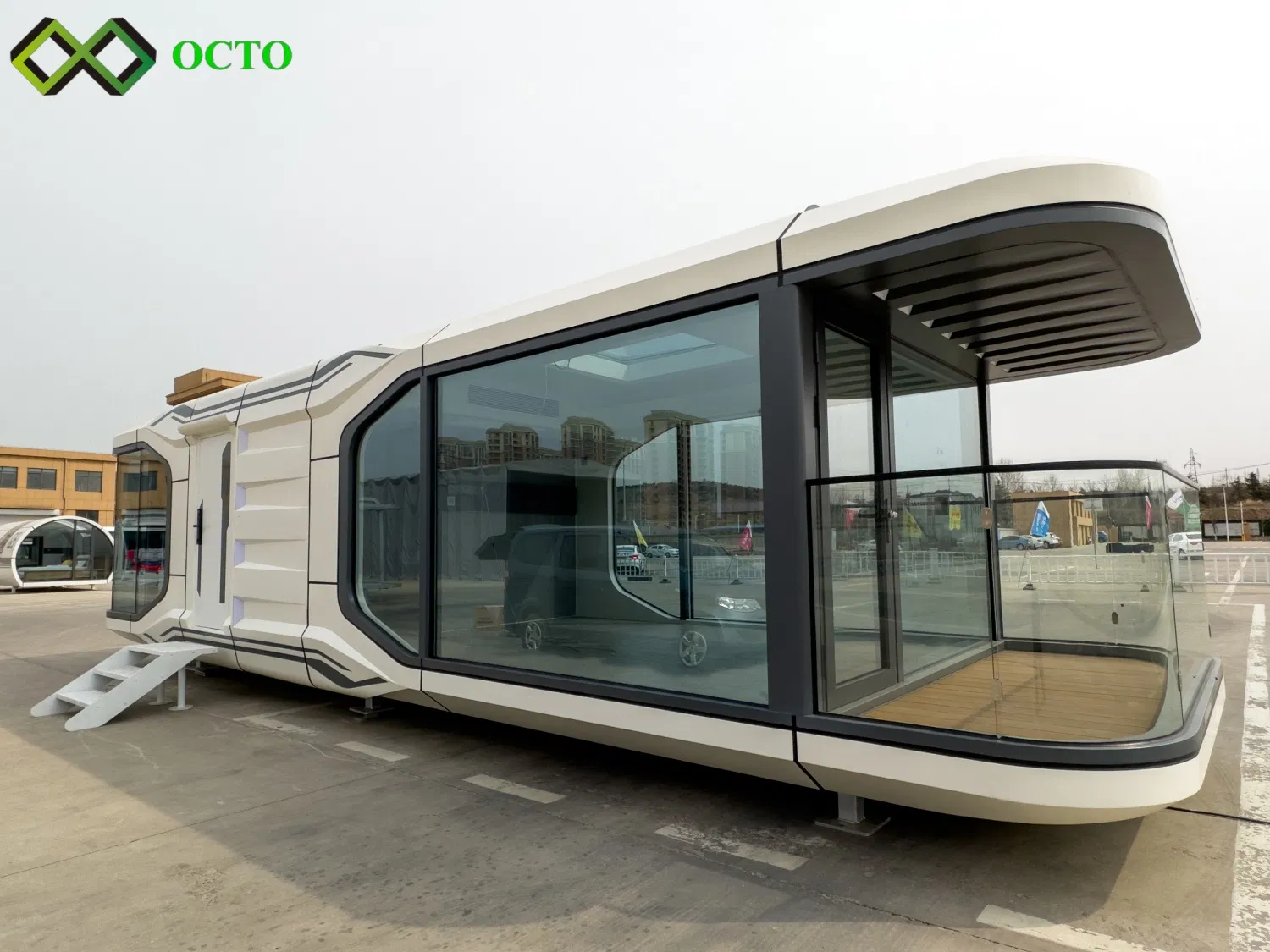 Mobile Convenience Store for Tourist Attractions 38sqm Desert Prefab Space House