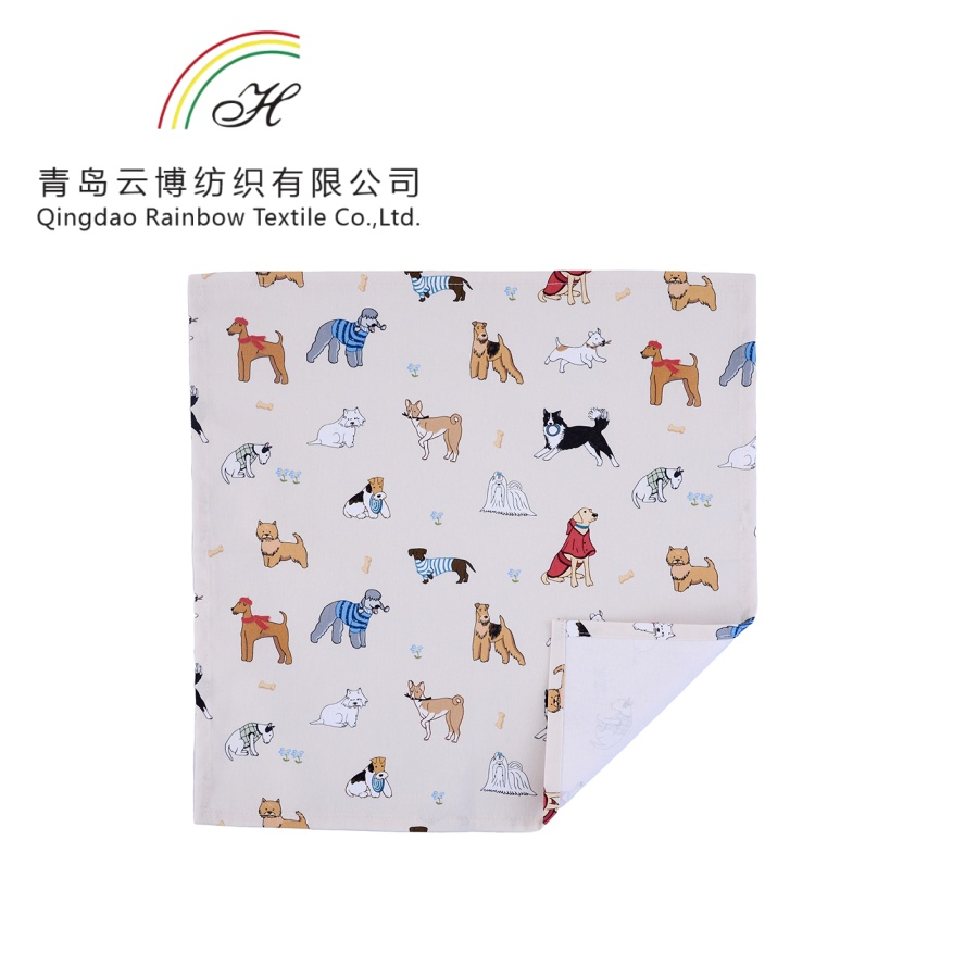 Wholesale Quality Customized Printed Cotton Fabric Napkin