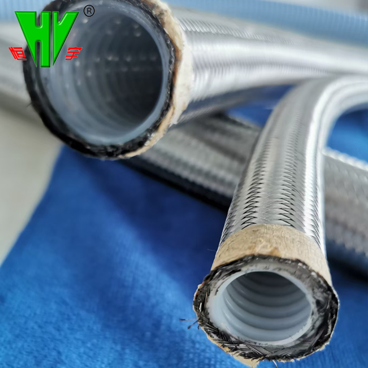 Гофрированный шланг PTFE с оплеткой SS304 для высоких температур