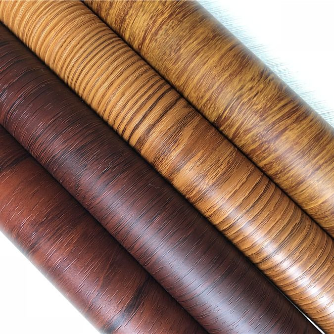 PVC Wood Grain Sheet PVC Film for Furniture Cabinet Boards