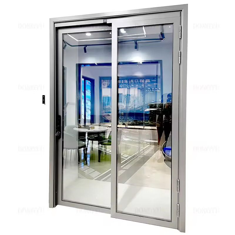 Customized Aluminium PT/Pd Double Swing Door/Sliding Door for Interior Kitchen Balcony Bathroom