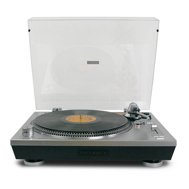 Hot Sale Metal Turntable HiFi Music Player Vintage OEM Turntable Player Vinyl Record Player with Bluetooth Transmitters USB to PC Recording