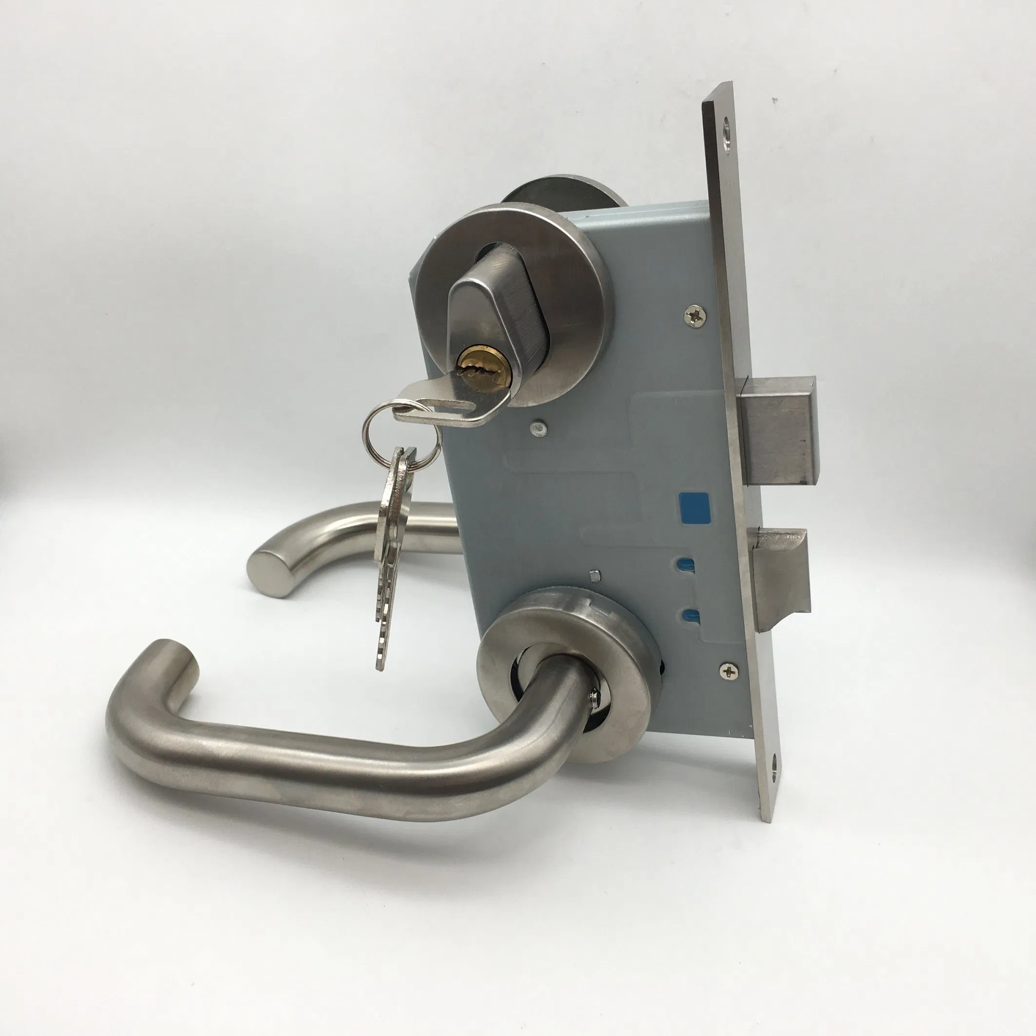 Commercial Office Building Satin Stainless Steel Lever Handle Fire Rated Fireproof Door Lock