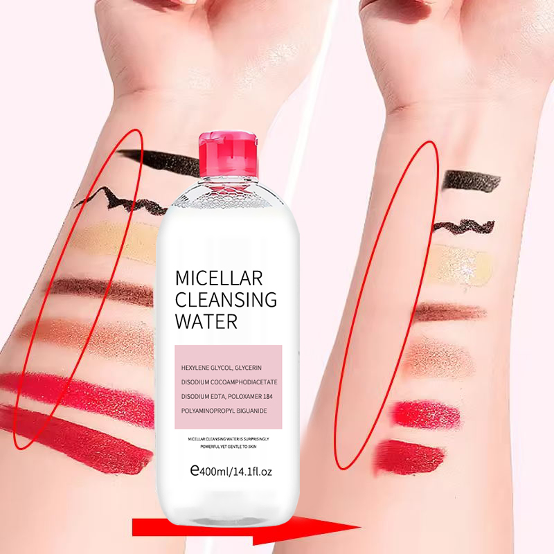 Hot Selling Moisturizing Micellar Cleansing Water for Face 400ml Cleansing Water Natural and Organic Make up Remover Water