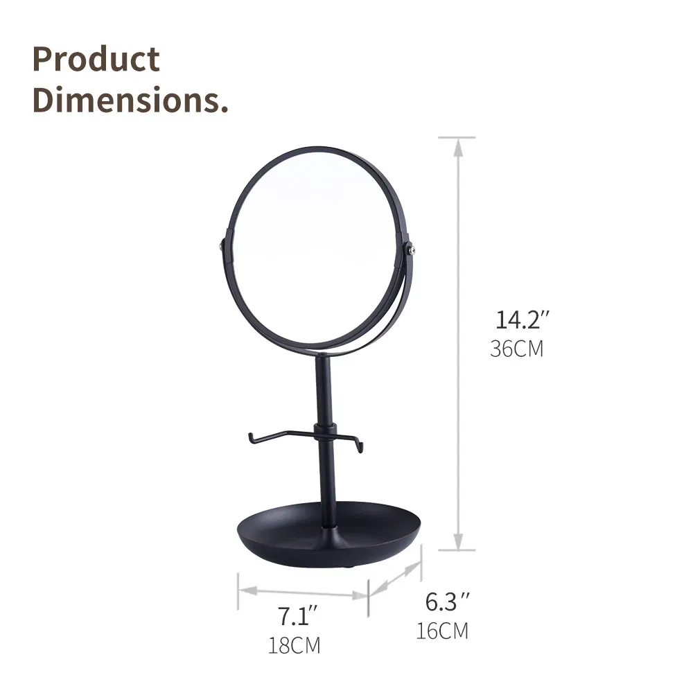 Double-Sided Vanity Makeup Mirror with 10X Magnification for Detailed Beauty