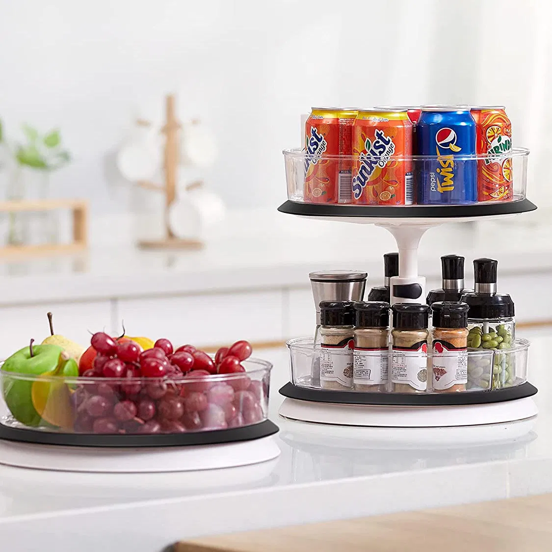Двухуровневая вращающаяся подставка для специй