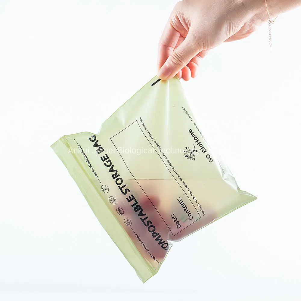Custom Printing Biodegradable Eco-Friendly Resealable Corn Starch PLA Zipper Plastic Bag
