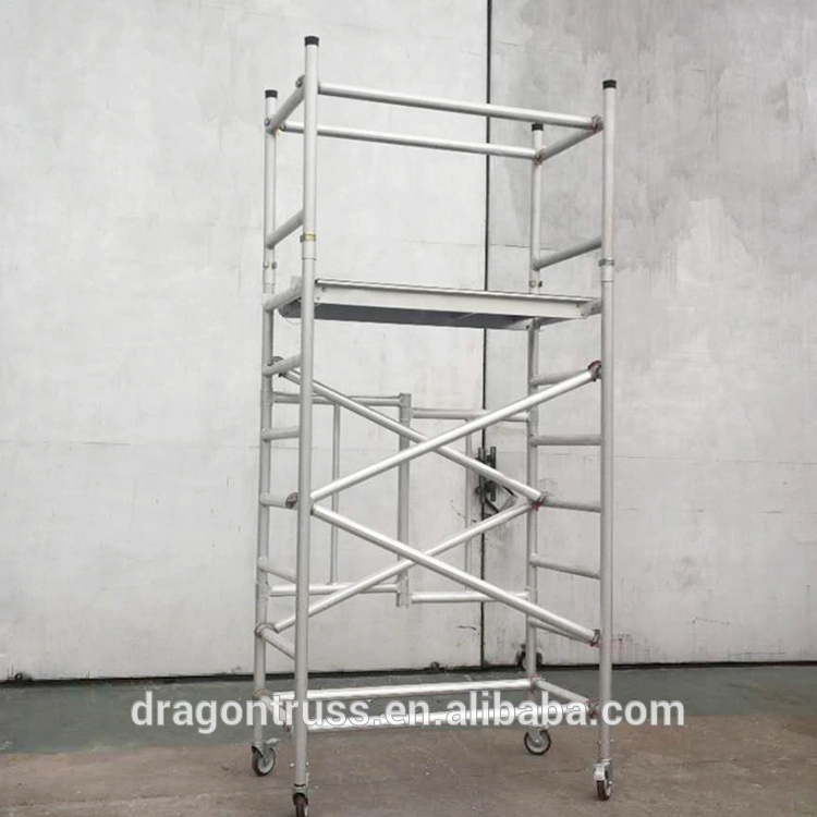 Portable Movable Scaffold for Safe Staircase Access and Use