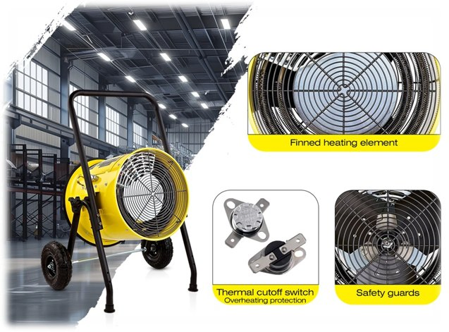 High Performance Industrial Heater for Workshop, Garage, Factory and Home Applications