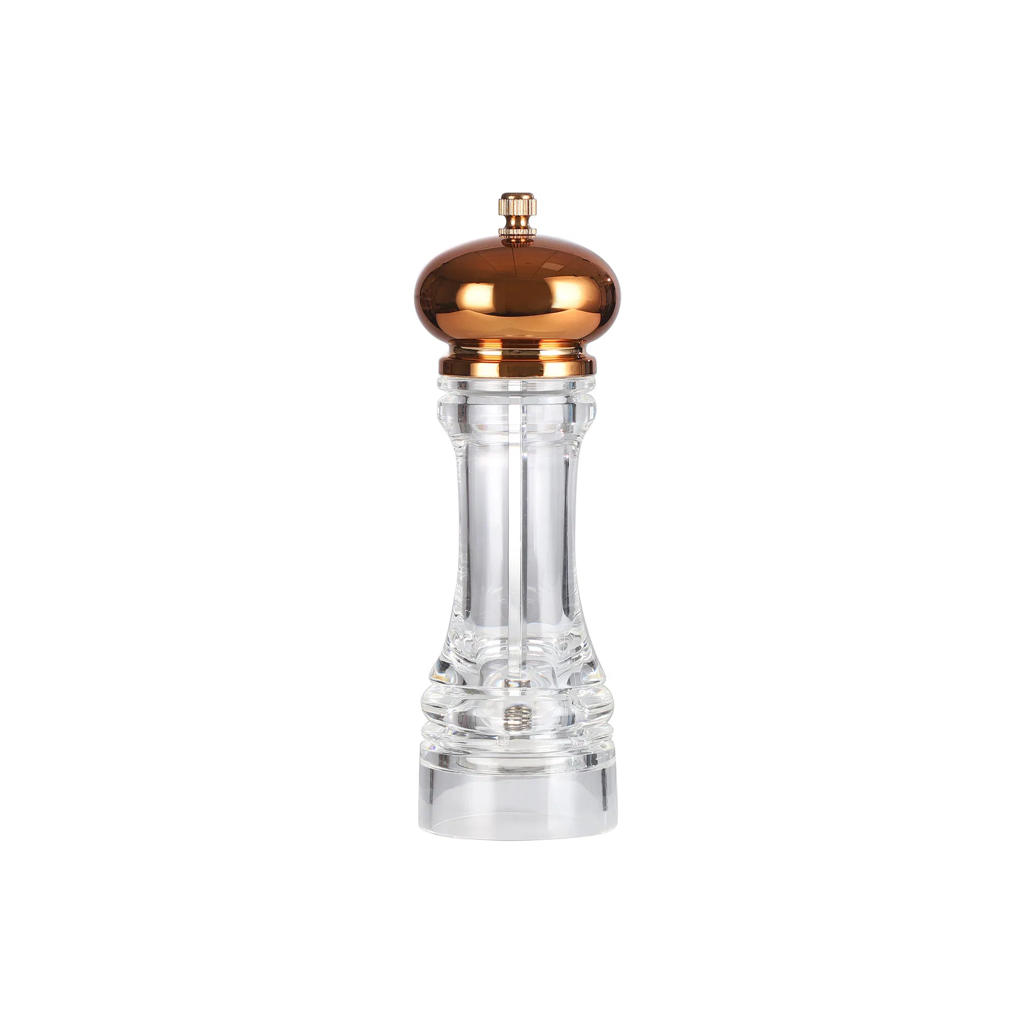 Premium Lovely Plastic Acrylic Salt & Pepper Mill Shaker Grinder Copper Plated