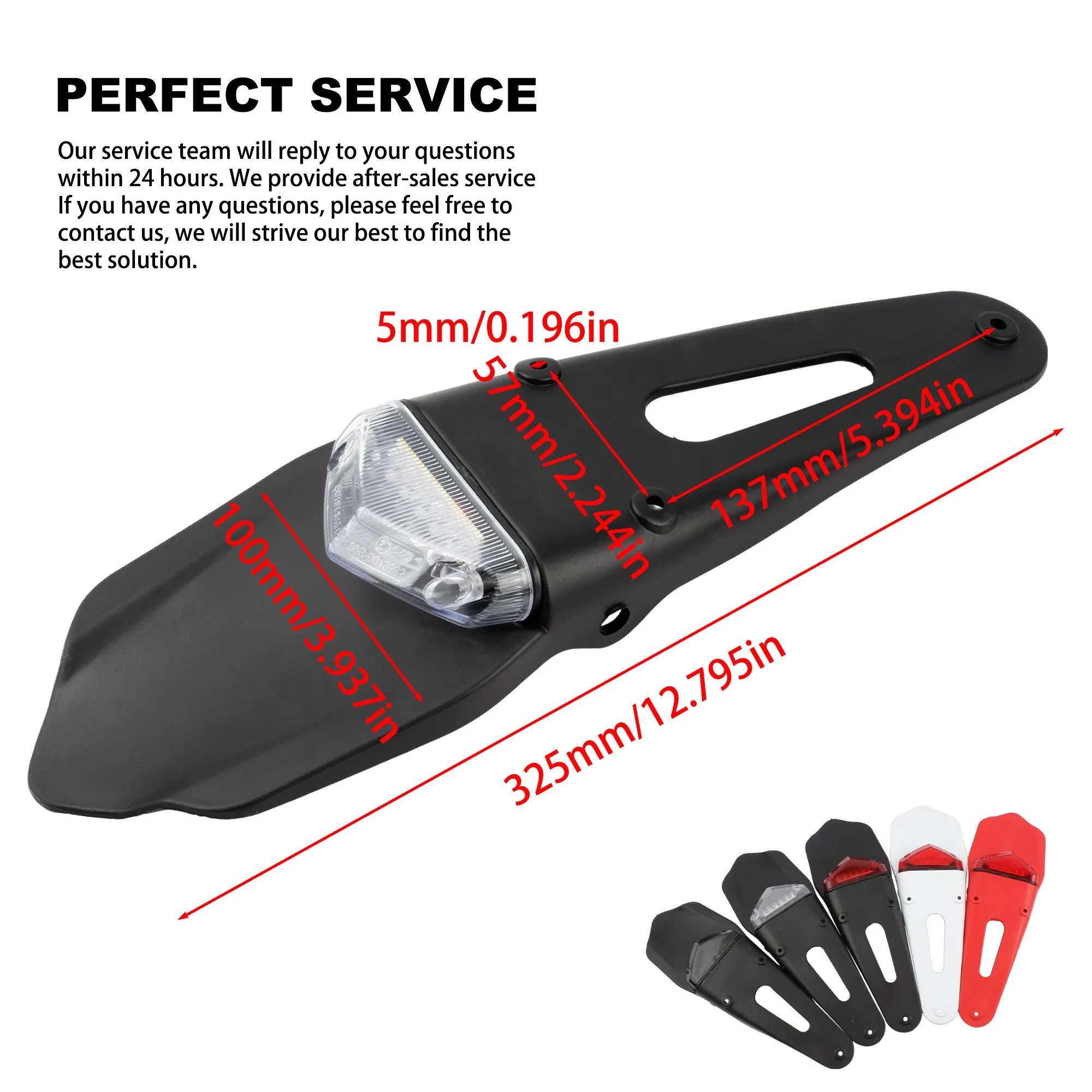 Универсальный задний крыло с 12V стоп-сигналом для мотоцикла