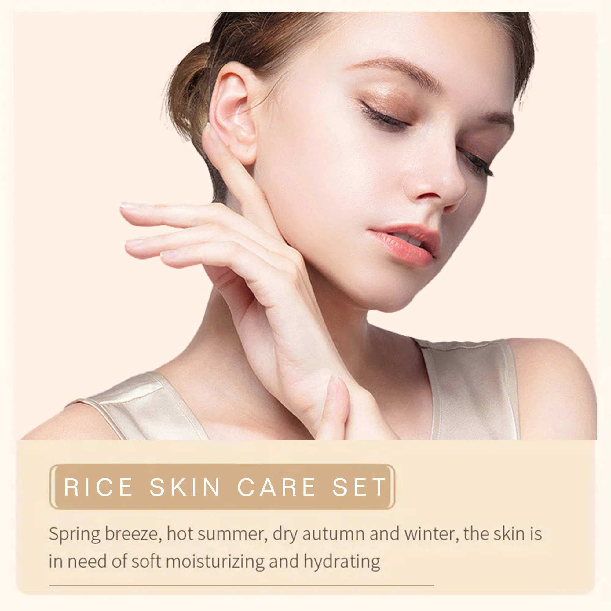Beauty Cosmetics Clean Moisturize Improves Skin Dullness Rice Skin Care Serum Set