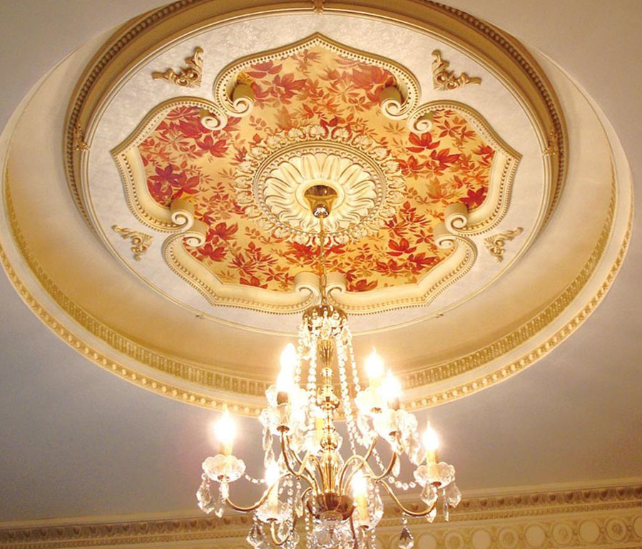 Banruo Hotel Artistic 3D Decorative Ceiling Medallion