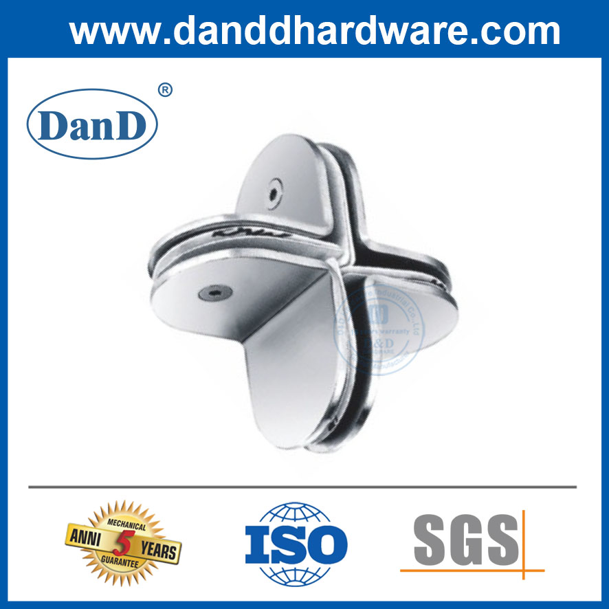 Bathroom Fittings Round Glass Clip for Wall Mount Glass Clamp