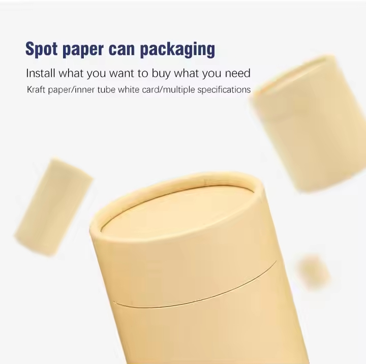 Cardboard Round Food Grade Cylinder Luxury Packaging Paper Tube for Food Honey Jar