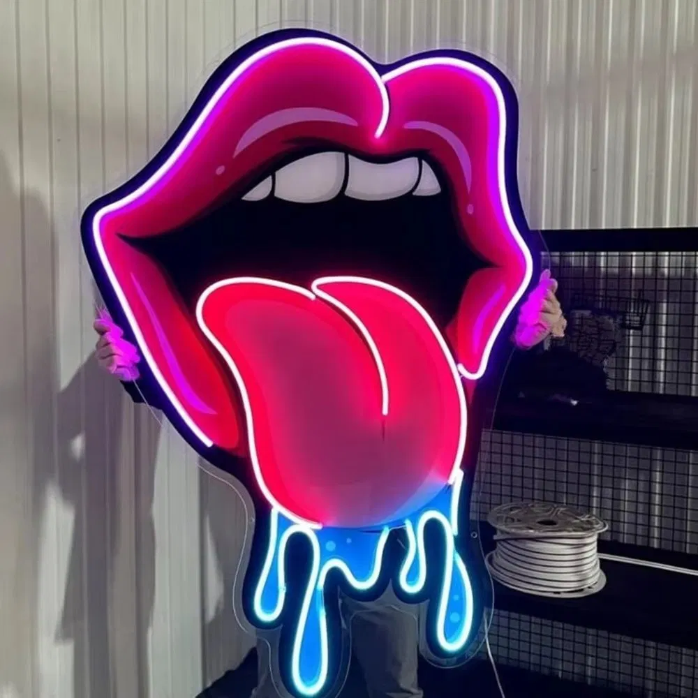 Custom Logo Neon Signs UV Printed Neon Free Design Customized LED Neon Light up Sign