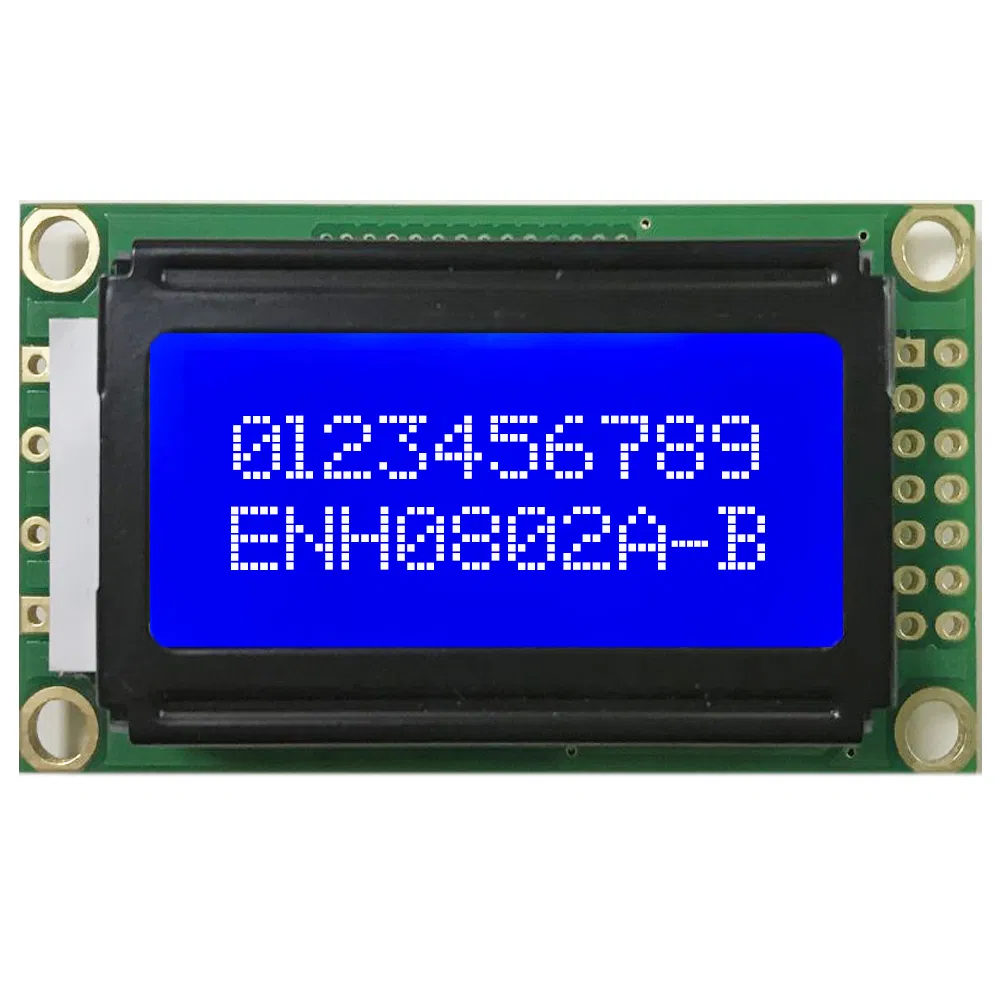 Модуль LCD дисплея 0802, желто-зеленый, монохромный